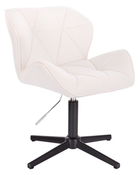 LuxuryForm DESIGN Židle MILANO VELUR na černém kříži - bílá