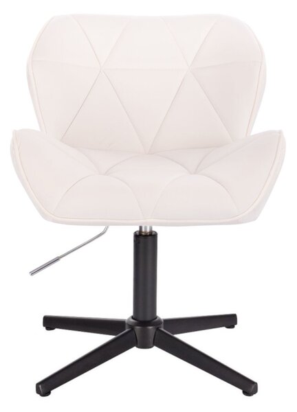 LuxuryForm DESIGN Židle MILANO VELUR na černém kříži - bílá