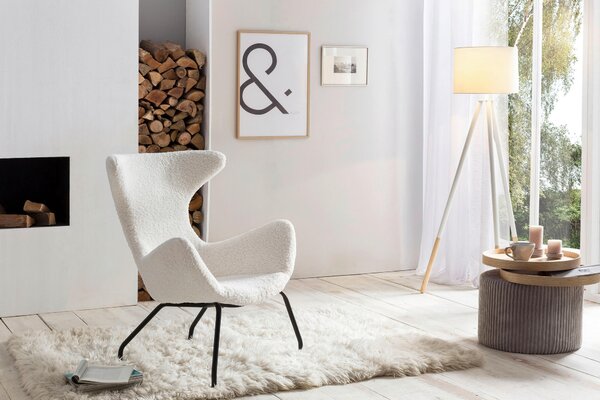 RELAXAČNÍ KŘESLO, textil, bílá Livetastic - Online Only křesla & taburety, Online Only