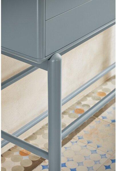 Modro-šedý konzolový stolek 35x120 cm Corvo – Teulat