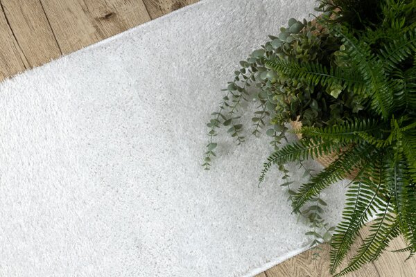 Koupelnový kobereček SYNERGY glamour / lurex, bílý