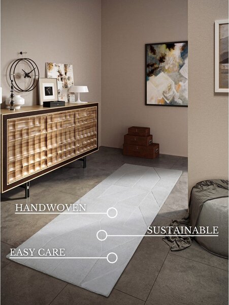 Krémový ručně tkaný vlněný běhoun 80x250 cm Ursule – Villeroy&Boch