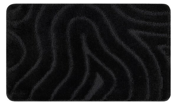 Koupelnový kobereček SUPREME WAVES vlny, černý