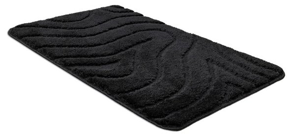 Koupelnový kobereček SUPREME WAVES vlny, černý
