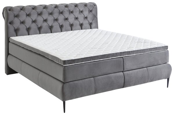 POSTEL BOXSPRING, 160/200 cm, tmavě šedá MID.YOU - Manželské postele, Online Only
