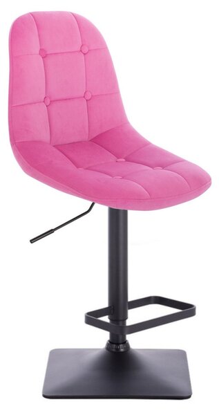 LuxuryForm Barová židle SAMSON VELUR na černé základně - růžová