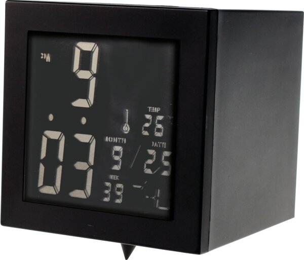 MPM Plastové stolní hodiny s ukazatelem teploty C02.2593 (MPM Plastové stolní hodiny s ukazatelem teploty C02.2593)