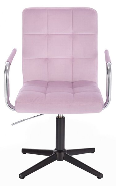 LuxuryForm DESIGN Židle VERONA VELUR na černém kříži - levandule