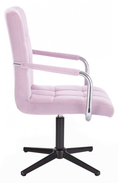 LuxuryForm DESIGN Židle VERONA VELUR na černém kříži - levandule