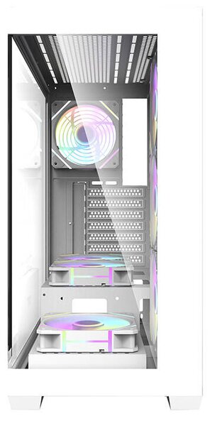 Počítačová skříň Darkflash DS900 (bílá) + 7 ventilátorů ARGB