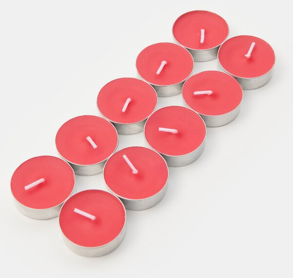 Sinsay - Čajové svíčky Christmas Cranberry 10 pack - červená