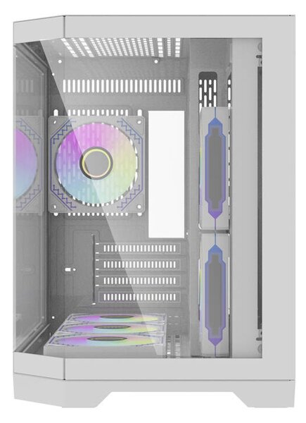 DarkFlash Počítačová skříň Darflash FT418 + 6 ventilátorů aRGB (bílá)