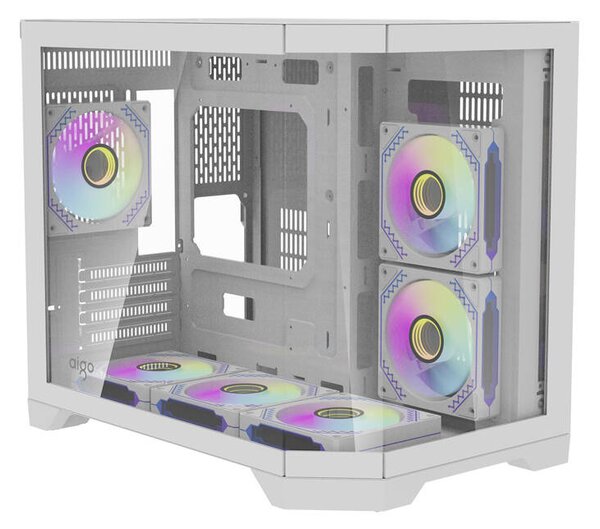 DarkFlash Počítačová skříň Darflash FT418 + 6 ventilátorů aRGB (bílá)