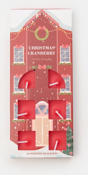 Sinsay - Čajové svíčky Christmas Cranberry 10 pack - červená