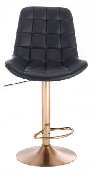 LuxuryForm DESIGN Barová židle PARIS na zlatém talíři - černá