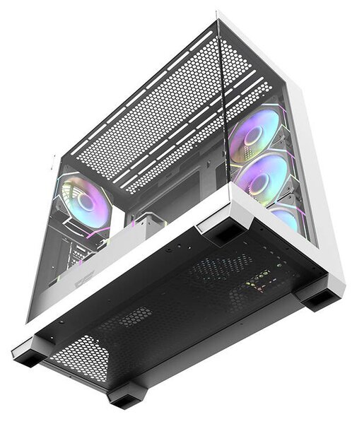 Počítačová skříň Darkflash DS900 (bílá) + 7 ventilátorů ARGB