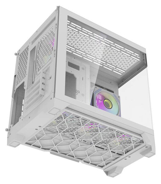 DarkFlash Počítačová skříň Darflash FT418 + 6 ventilátorů aRGB (bílá)