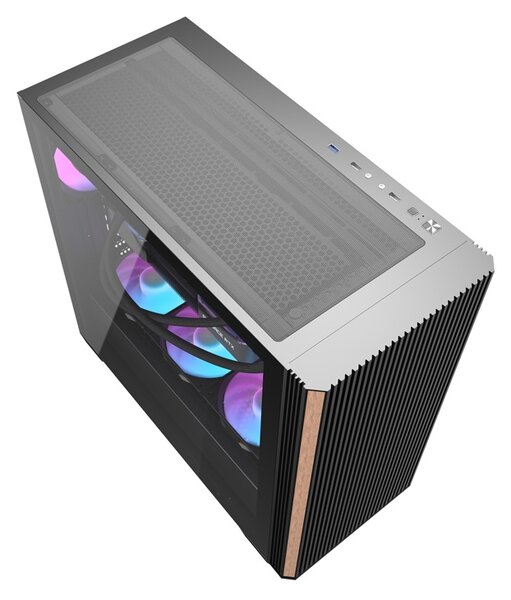 Počítačová skříň Darkflash DS900WS (černá) + 4 ventilátory