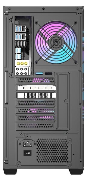 Počítačová skříň Darkflash DS900WS (černá) + 4 ventilátory
