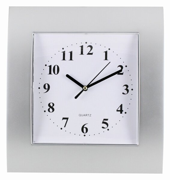 MPM Stříbrné hranaté nástěnné hodiny MPM E01.2499 (MPM Stříbrné hranaté nástěnné hodiny MPM E01.2499)