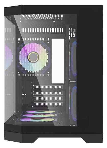 DarkFlash Počítačová skříň Darflash FT418 + 6 ventilátorů aRGB (černá)