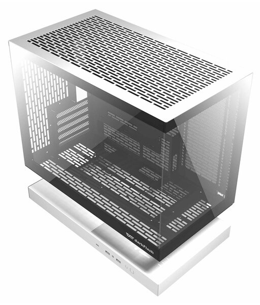Počítačová skříň Darkflash F1 (bílá) + 6 ventilátorů ARGB