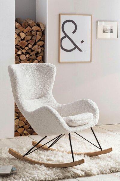 HOUPACÍ ŽIDLE, textil, bílá Livetastic - Křesla klasická, Online Only