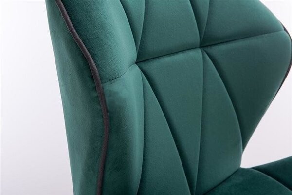 LuxuryForm DESIGN Židle MILANO MAX VELUR na zlatém kříži - zelená