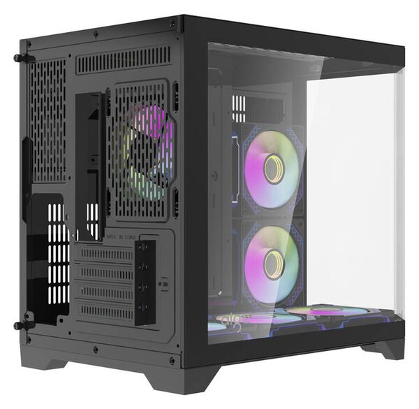 DarkFlash Počítačová skříň Darflash FT418 + 6 ventilátorů aRGB (černá)