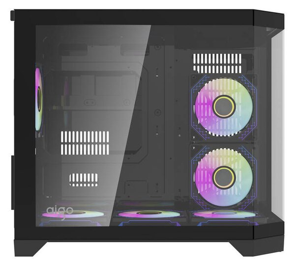 DarkFlash Počítačová skříň Darflash FT418 + 6 ventilátorů aRGB (černá)