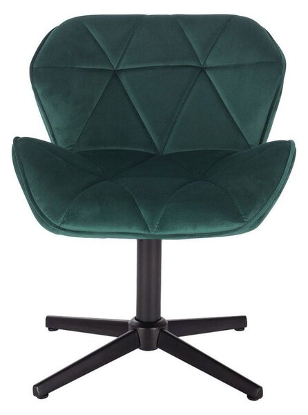 LuxuryForm DESIGN Židle MILANO VELUR na černém kříži - zelená