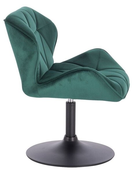 LuxuryForm DESIGN Židle MILANO VELUR na černém talíři - zelená