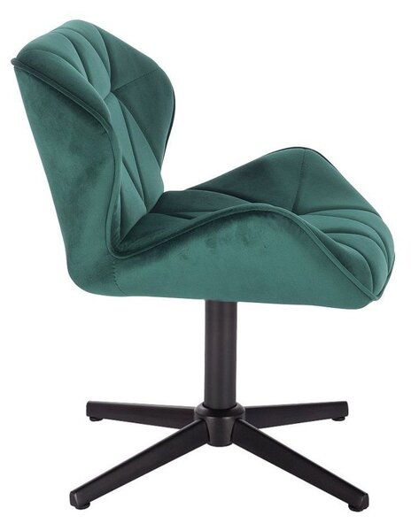 LuxuryForm DESIGN Židle MILANO VELUR na černém kříži - zelená