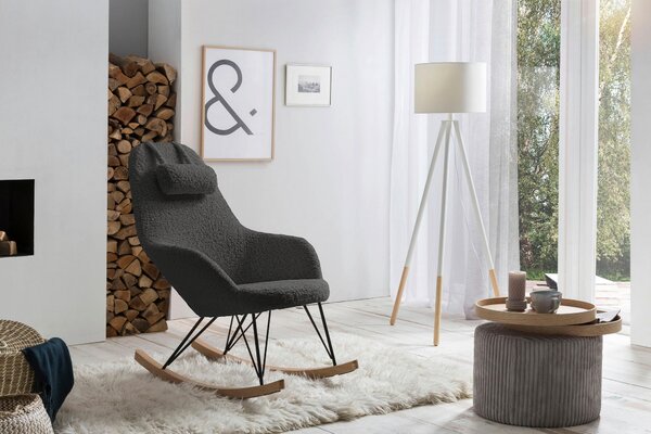 HOUPACÍ ŽIDLE, textil, šedá Livetastic - Křesla klasická, Online Only