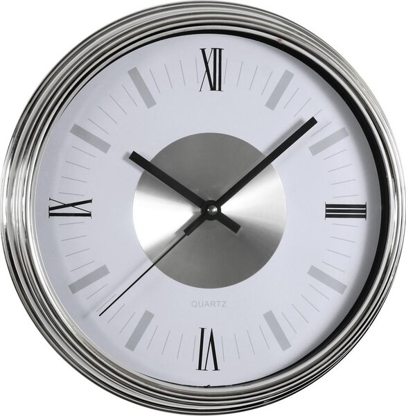 MPM Kulaté stříbrné nástěnné hodiny MPM E01.2974 (MPM Kulaté stříbrné nástěnné hodiny MPM E01.2974)