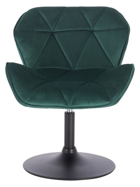 LuxuryForm DESIGN Židle MILANO VELUR na černém talíři - zelená
