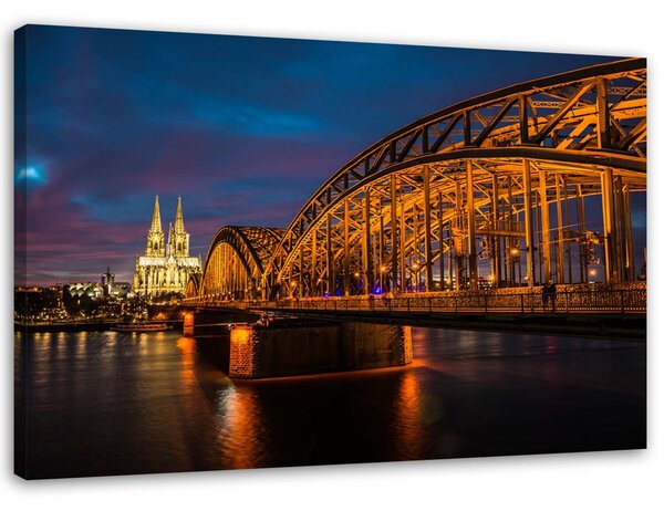 Obraz na plátně Most a katedrála v Kolíně nad Rýnem Rozměry: 60 x 40 cm