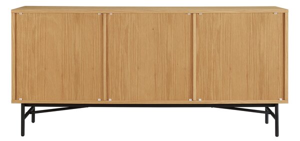 ŠIROKÁ KOMODA, dub, černá, barvy dubu, 160/75/40 cm Livetastic - Online Only komody, Online Only