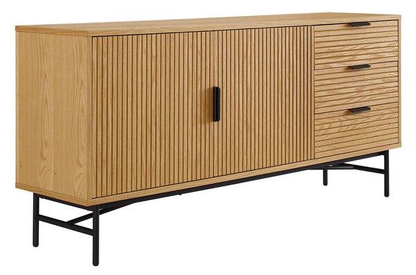 ŠIROKÁ KOMODA, dub, černá, barvy dubu, 160/75/40 cm Livetastic - Online Only komody, Online Only