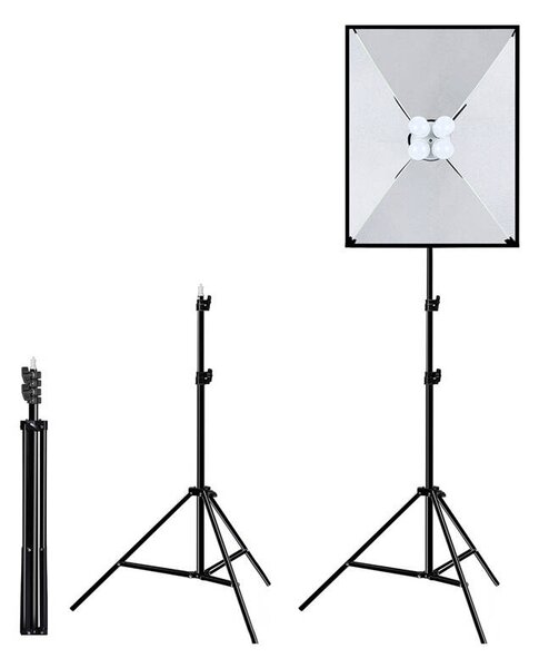 Studiová sada Puluz softbox 50x70cm, stativ, LED žárovka 4 ks PU5071EU