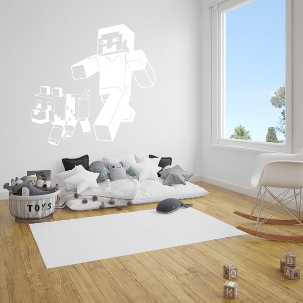 Živá Zeď Samolepka Minecraft se psem Barva: černá