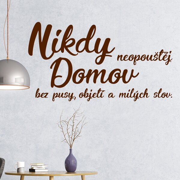Živá Zeď Samolepka Neopouštěj domov Barva: černá