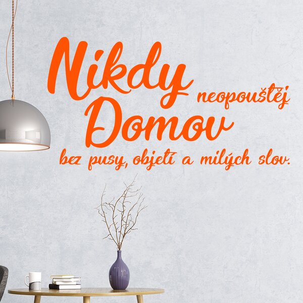 Živá Zeď Samolepka Neopouštěj domov Barva: černá