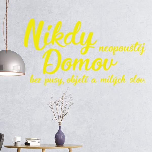 Živá Zeď Samolepka Neopouštěj domov Barva: černá