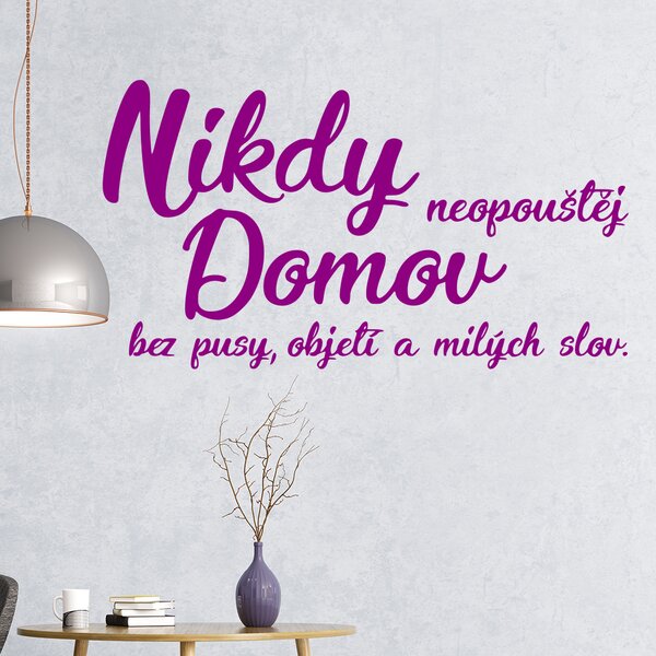 Živá Zeď Samolepka Neopouštěj domov Barva: černá
