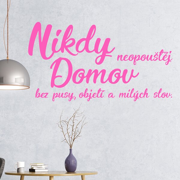 Živá Zeď Samolepka Neopouštěj domov Barva: černá