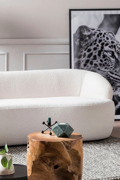 TŘÍMÍSTNÁ POHOVKA, textil, bílá Livetastic - Pohovky, Online Only