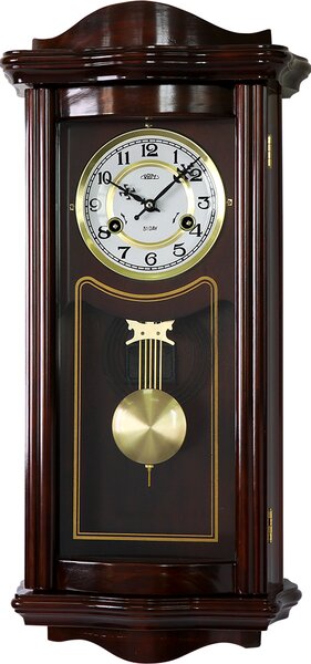 PRIM Kyvadlové dřevěné skříňové retro hodiny Roman PRIM E07P.3925.52