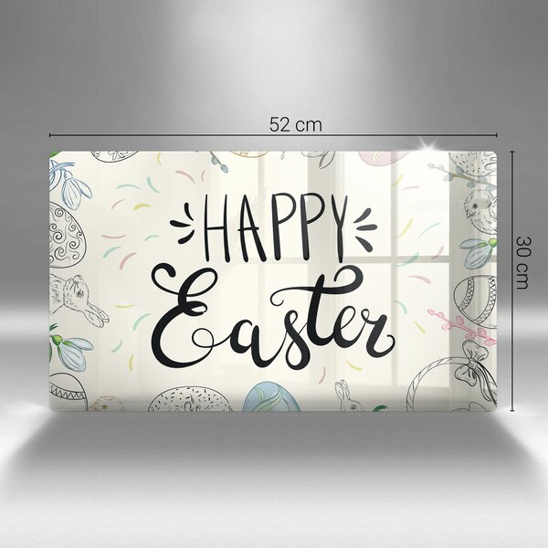 Krájecí prkénko skleněné Happy easter