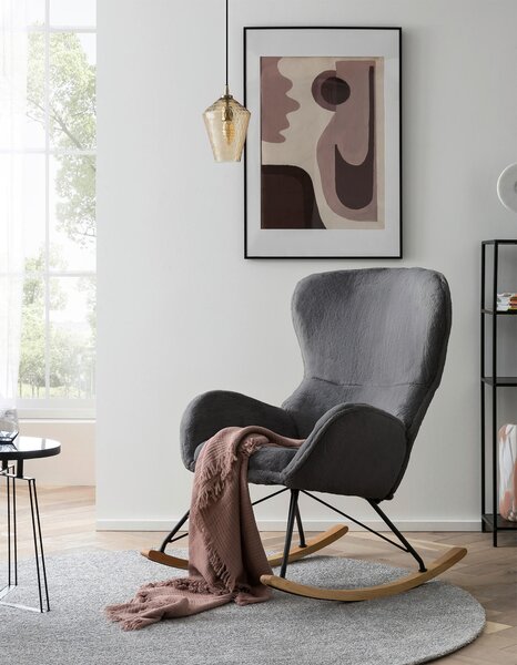 HOUPACÍ ŽIDLE, textil, barvy dubu, tmavě šedá Livetastic - Křesla klasická, Online Only